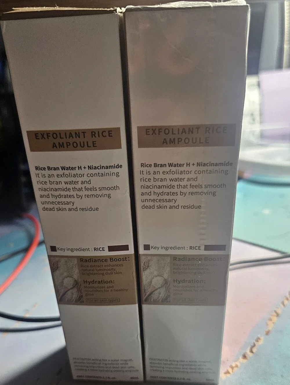 Exfoliant Rice Ampoule - Radiance Boost with Niacinamide (White)